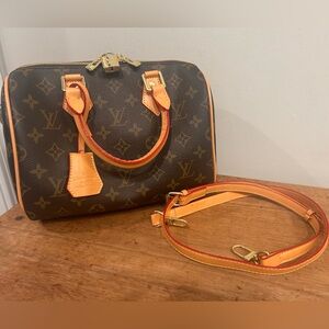 Designer inspired fashion monogram Boston bag